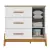 CÔMODA GUTI 1 PORTA PEROBA- BRANCO BRILHO/AMÊNDOA - comprar online