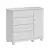 CÔMODA JÚNIOR 1 PORTA PEROBA- BRANCO BRILHO - comprar online
