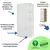 ROUPEIRO SMIM 2 PORTAS COM PRATELEIRA EXTERNA- BRANCO BRILHO - Alice Baby