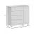 CÔMODA JÚNIOR 1 PORTA PEROBA- BRANCO BRILHO - Alice Baby