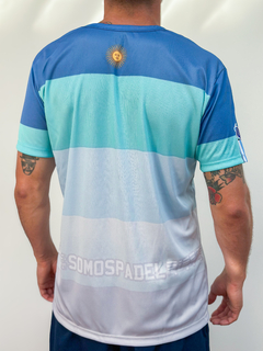 Remera Rayas Degradé Azul - comprar online