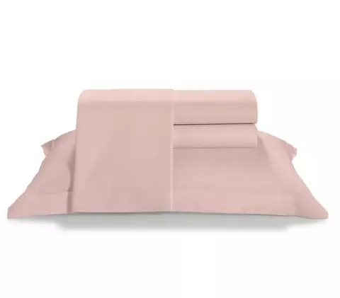 JOGO DE LENÇOL HEDRONS SOLTEIRO TOQUE DE ALGODÃO ROSA TULE - 7908001008199