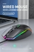Mouse mudo para jogos com fio 1600 DPI óptico 6 botões USB mouse com luz de fu