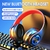 Imagem do B39 Headset Wireless Bluetooth Headset Colorful Luminous Card-Inserting Game Mus