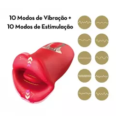 VIBRADOR EM FORMATO DE BOCA - Tons de rosa - Sex shop e Lingerie em Recife
