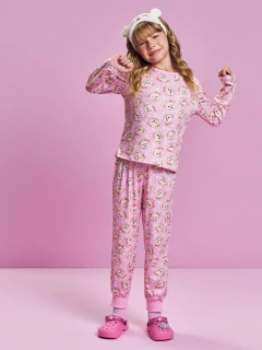 Pijama Infantil Menina com Máscara Ursinha Mundo Cinti - comprar online