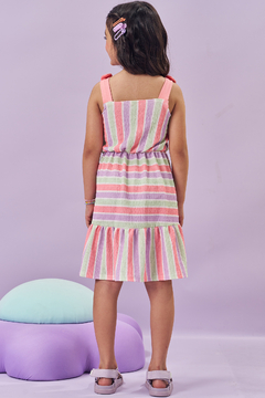 Vestido em Malha Enrugada 84571 Kukiê Infantil Menina na internet