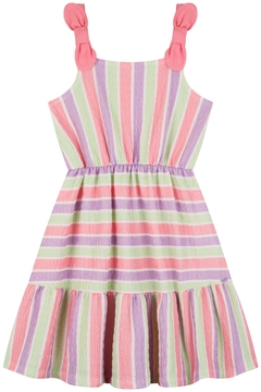Vestido em Malha Enrugada 84571 Kukiê Infantil Menina - loja online