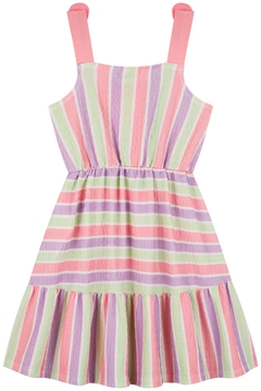 Vestido em Malha Enrugada 84571 Kukiê Infantil Menina - Bueno's Kids Moda Infantil