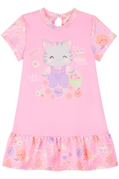 Vestido em Molecotton 84818 Kukiê Bebê Menina - Bueno's Kids Moda Infantil