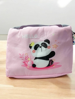 BOLSA TÉRMICA INFANTIL COM ALÇA - ROSA - PANDA na internet