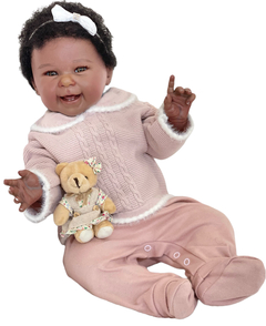 BEBÊ REBORN REALISTA MAIZE PRETA