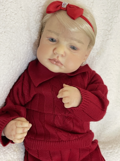 BEBÊ REBORN LOU LOU MENINA - RESPIRA LINHA PREMIUM