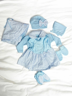 CONJUNTO AZULZINHO PARA BEBÊ REBORN REALISTA MENINA