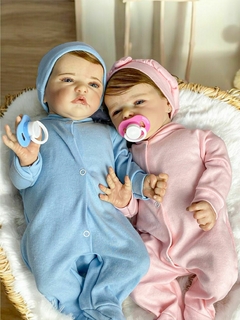 BEBÊ REBORN CASAL ATICUS - (GÊMEOS) - TECIDO - DE 3 A 4 DIAS ÚTEIS PARA FABRICAÇÃO - comprar online