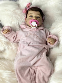 BEBÊ REBORN PREMIUM LOU LOU MENINA BATE CORAÇÃO - TECIDO - ENVIO IMEDIATO na internet