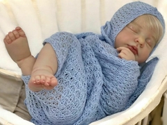 BEBÊ REBORN REALISTA MENINO LOU LOU DORMINDO - 2 A 3 DIAS UTEIS PARA FABRICAÇÃO - loja online