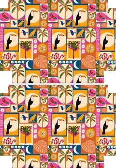 Recorte sublimado - Necessaire Box Tropical