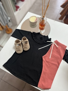 Camiseta polera Ingrid black - comprar online
