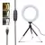 Sh 16cm 6 polegada anel de luz com tripé suporte carga usb selfie lâmpada led pode ser escurecido fotografia luz para estúdio fotografia foto