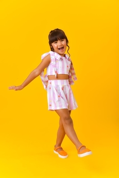 Conjunto listras rosa - comprar online