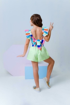 Conjunto listras verde menta - comprar online