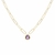 Colar Cristal Ametista Gota Banho de Ouro 18K