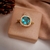 Anel Lagoa Azul Banhado em ouro 18k - loja online