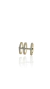 Anel tempos modernos banhado a ouro 18k