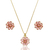 Conjunto Flor banhado a ouro 18k - comprar online