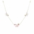 Colar Flores em Gotas Cristal de Turmalina Rosa Banho de Ouro 18K - comprar online