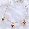 PULSEIRA ELO PORTUGUES 3 CORACORES GORDINHOS 17CM + 7CM EXTENSÃO - comprar online