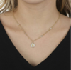 GARGANTILHA 40 CM ELO PORTUGUES MARGARIDA E ZIRCONIA 4M + 7 CM EXTENSÃO - comprar online
