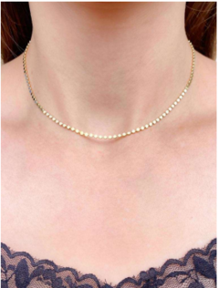 CHOKER CORRENTE BOLINHA AMASSADA 35 CM + 10 CM EXTENSÃO - comprar online