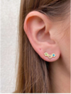 BRINCO EAR CUFF FLORZINHA COLORIDA VIDRO - comprar online