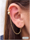 BRINCO TRANQUETA COM CORRENTE ELO CORACAO E PIERCING FAKE - comprar online