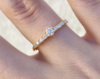 ANEL SOLITARIO ZIRCONIA 3 MM + RIVIERA 1,5 MM - TAMANHO AJUSTÁVEL (14 AO 22) - comprar online