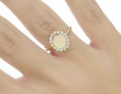 ANEL OVAL 1,2 CM COM ZIRCONIA - TAMANHO AJUSTÁVEL (14 AO 22) - comprar online