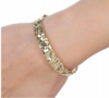 BRACELETE AMASSADO ORGANICO ABAULADO CHAPA 1 CM LARGURA 6 CM - comprar online