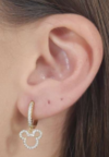 BRINCO ARGOLA CLICK ZIRCONIA MICKEY VAZADO 1 CM - comprar online