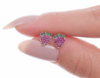 BRINCO MORANGO ZIRCONIA COLOR 0,8 CM - comprar online