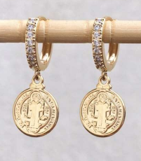 BRINCO ARGOLA CLICK ZIRCONIA + SAO BENTO - comprar online