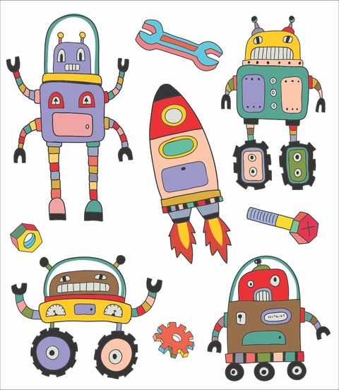 Tatufun Tatuagem Temporária Infantil Robôs