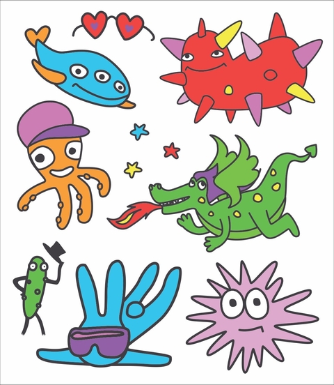 Tatufun Tatuagem Infantil Temporária Criaturas