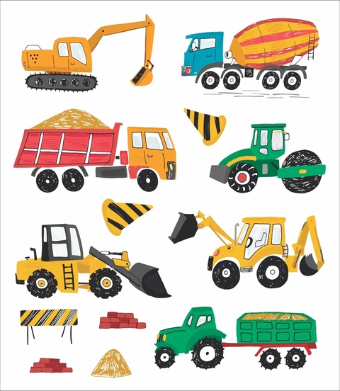 Tatufun Tatuagem Temporária Infantil Construção