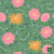 1660/323- Cuerina Estampada Hojas y Flores Fondo Verde