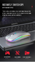 Mouse Gamer Wireless/bluetooth RGB luminoso 2.4G