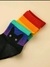 Meia gato com arco íris Preto/ Branco - comprar online