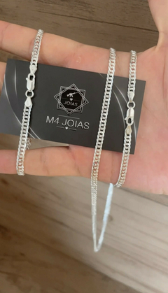 CONJUNTO MODELO GRUME DUPLO 4.5MM (CORRENTE E PULSEIRA)