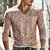 SHUJIN 2021 Men Casual T Shirts Manga Longa Estampada Tops Decote em V Slim Tees - Galeriarei